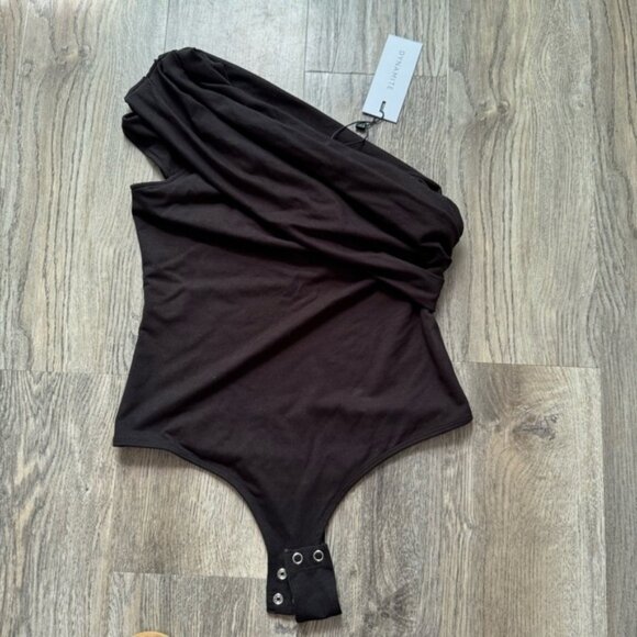 Dynamite Draped One Shoulder Bodysuit size S - Picture 6 of 8